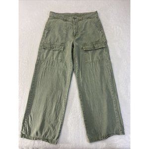 American Eagle Skater Wide Leg Cargo Pants Womens Size 8 short Green